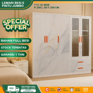 Lemari Besi 5 Pintu Jumbo