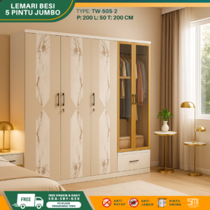 Lemari Besi 5 Pintu Jumbo