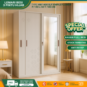 Lemari Besi 3 Pintu Hijab